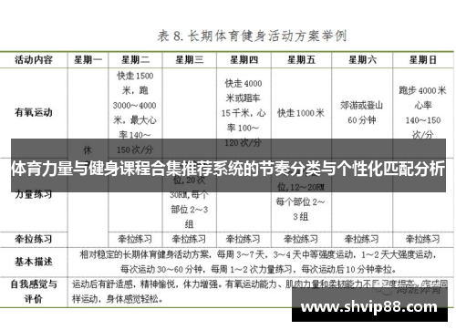 体育力量与健身课程合集推荐系统的节奏分类与个性化匹配分析